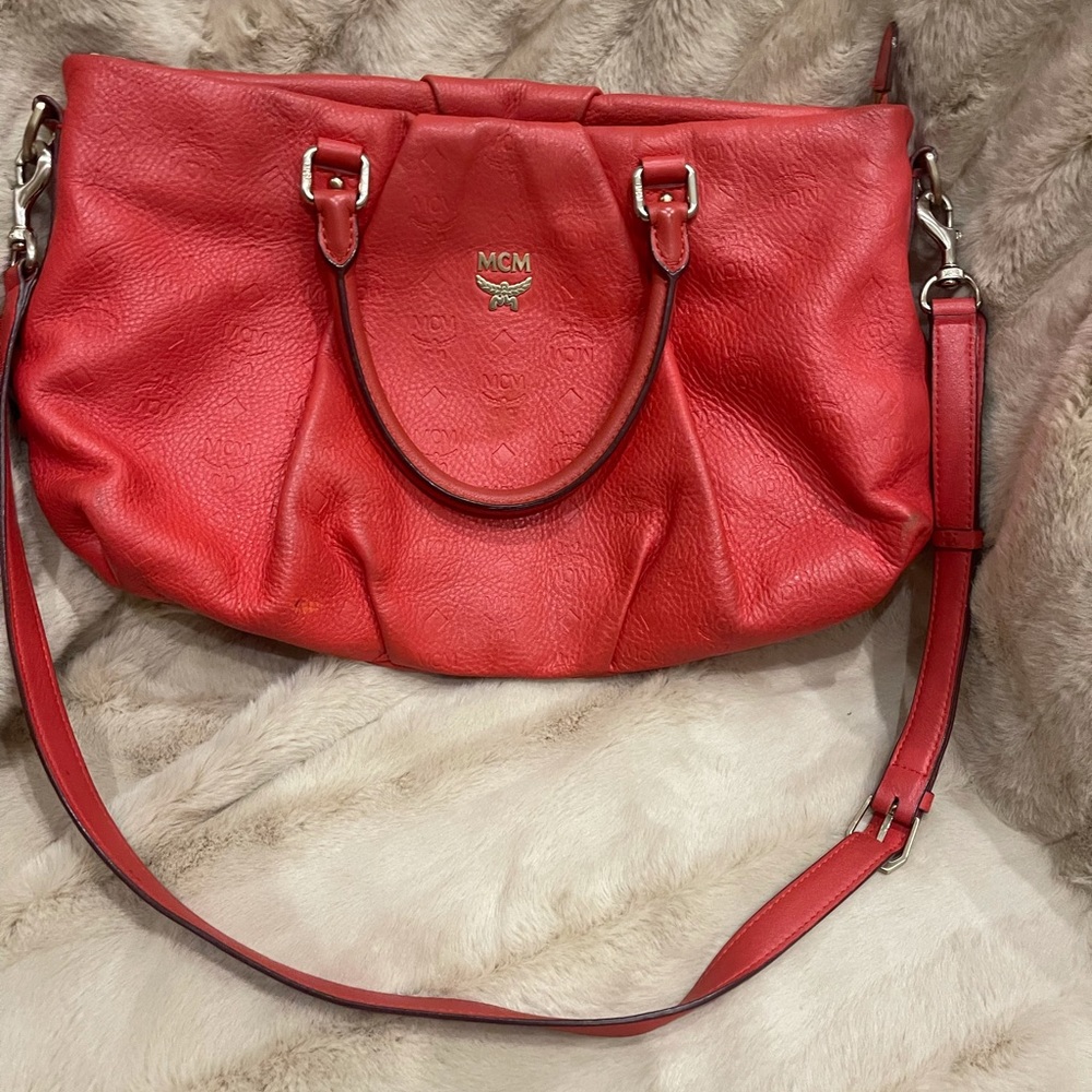 Authentic MCM top handle bag